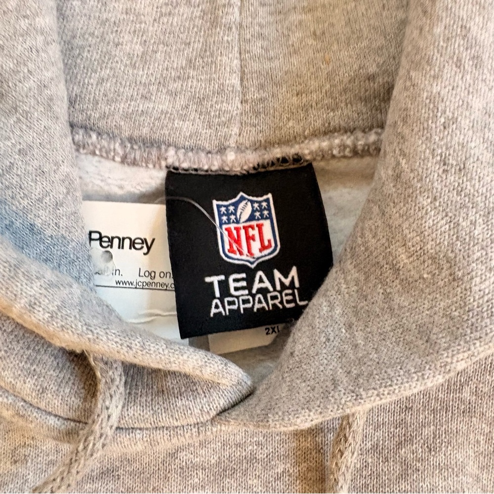 NFL Team Apparel NWT Pittsburgh Steelers Gray Pullover Hoodie Sweatshirt Sz 2XL - Picture 4 of 11